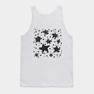 Black and white star shining Tank Top